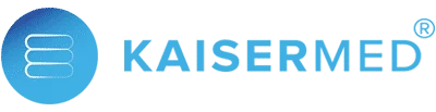 Logo Kaisermed mit Schriftzug rechts daneben