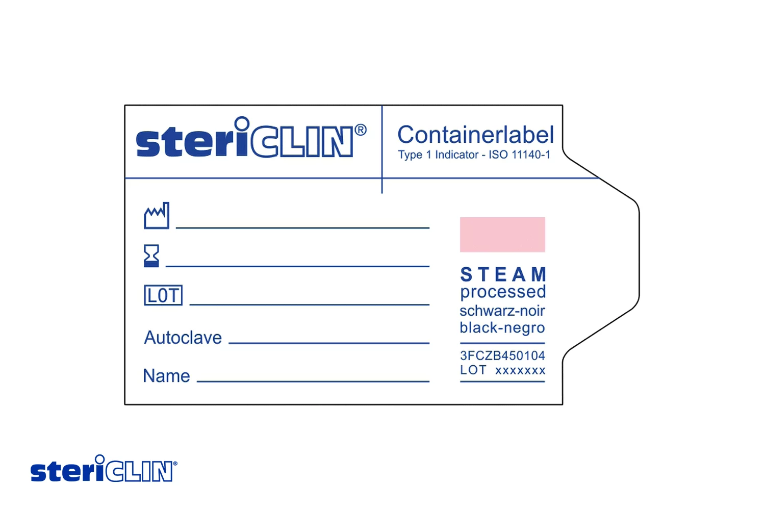 SteriClin Container Label für einen Container für medizinische Instrumente