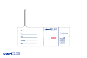 SteriClin Container Seal mit Beschriftung für das Verschließen von Containern nach der Dampfsterilisation breit