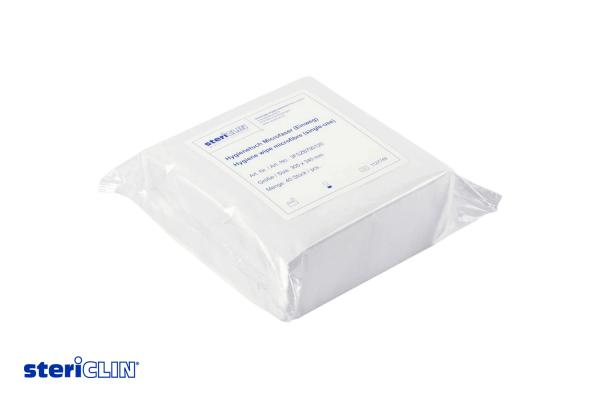 SteriClin Hygienetücher in weißer Verpackung