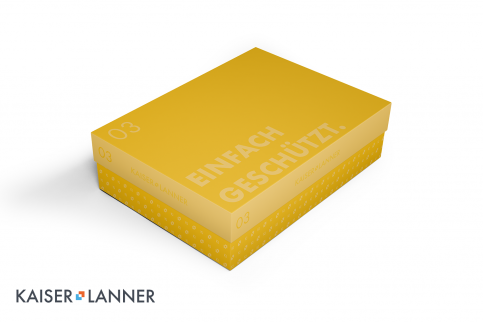 Infusionsbox „03 Schutz Infekt – Einfach Geschützt“ von KAISER + LANNER in Gelb