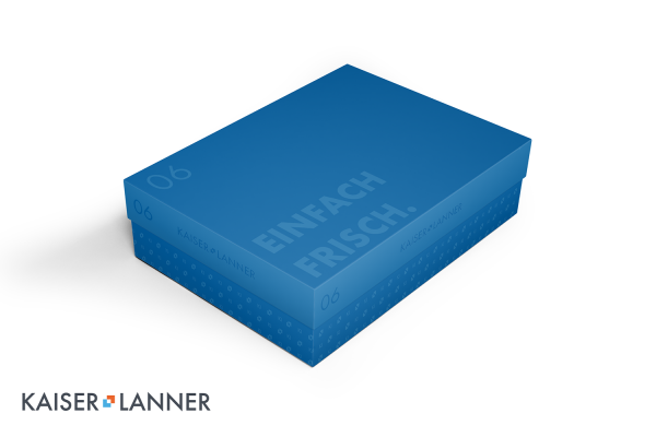Infusionsbox „06 Hangover – Einfach Frisch“ von KAISER + LANNER in Blau