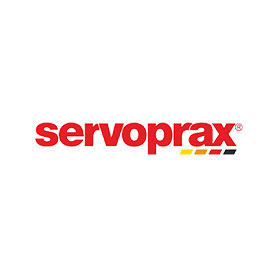 Logo Servoprax in Rot mit Deutschlandfahne unter dem Schriftzug