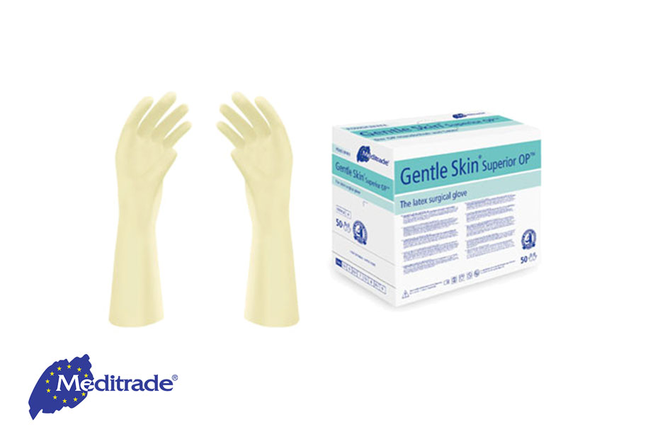 Verpackung der Meditrade Gentle Skin® Superior Latex OP-Handschuh