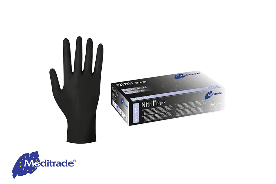 Meditrade NITRIL® BLACK Untersuchungshandschuh latexfrei