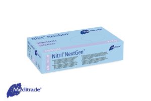 Verpackung der Meditrade Nitril® NextGen® – Der dehnbare Untersuchungshandschuhe