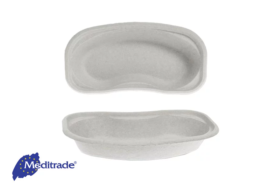 2 Meditrade Nierenschalen aus Pappe mit den Maßen 255 x 150 x 48 mm