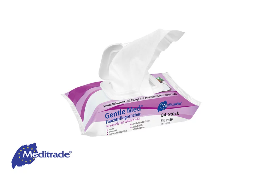 Gentle Med® Feuchtpflegetücher für normale und sensible Haut 84 Stück