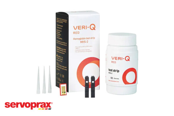 Testkit für Hämoglobin Messgerät VERI-Q-RED mit Teststreifen und Zubehör