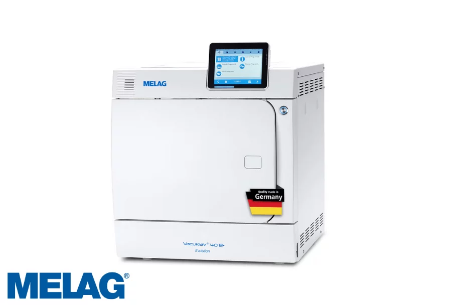 MELAG Vacuklav 40 B+ Evolution Autoklav / Dampfsterilisator mit geschlossener Tür